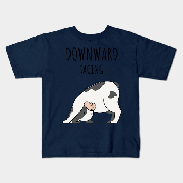 Yoga Dog Kids T-Shirt by Ashen Goods